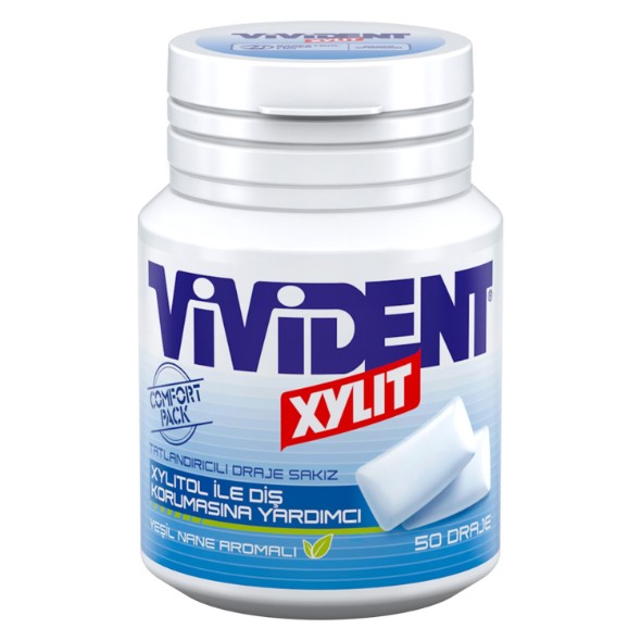Vivident XYLIT  Draje- Yeşil-Nane 67gr*12*8