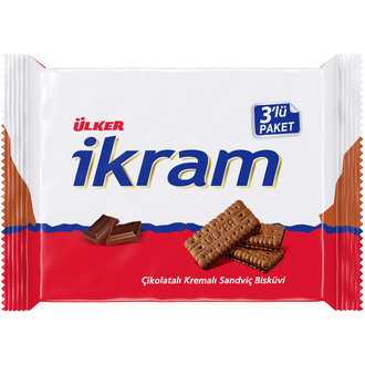Ülker İkram Kremalı Bisküvi Çikolatalı 3*84gr*12