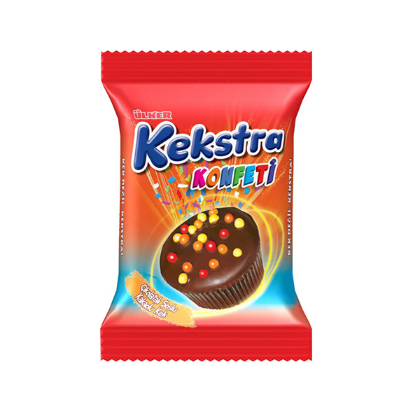 Ülker Kekstra Konfeti Kek Kakaolu 38gr*24