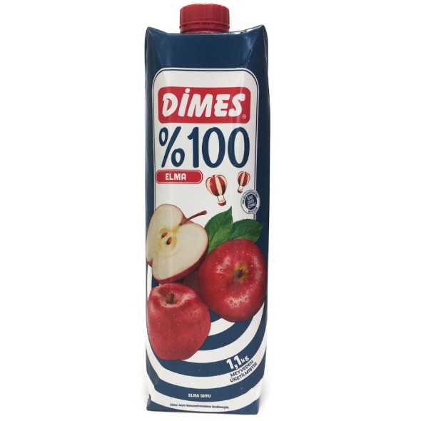 Dimes %100 Elma Suyu 1lt*12