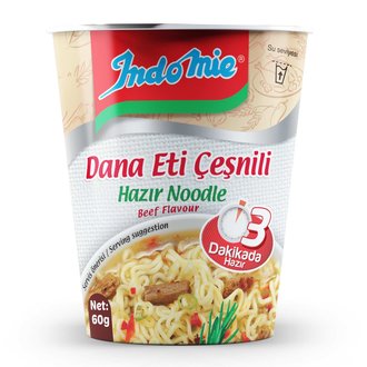 İndomie Bardak Dana Eti Çeşnili 60gr*24