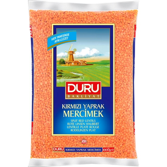 Duru Kırmızı Yaprak Mercimek 1 kg*12
